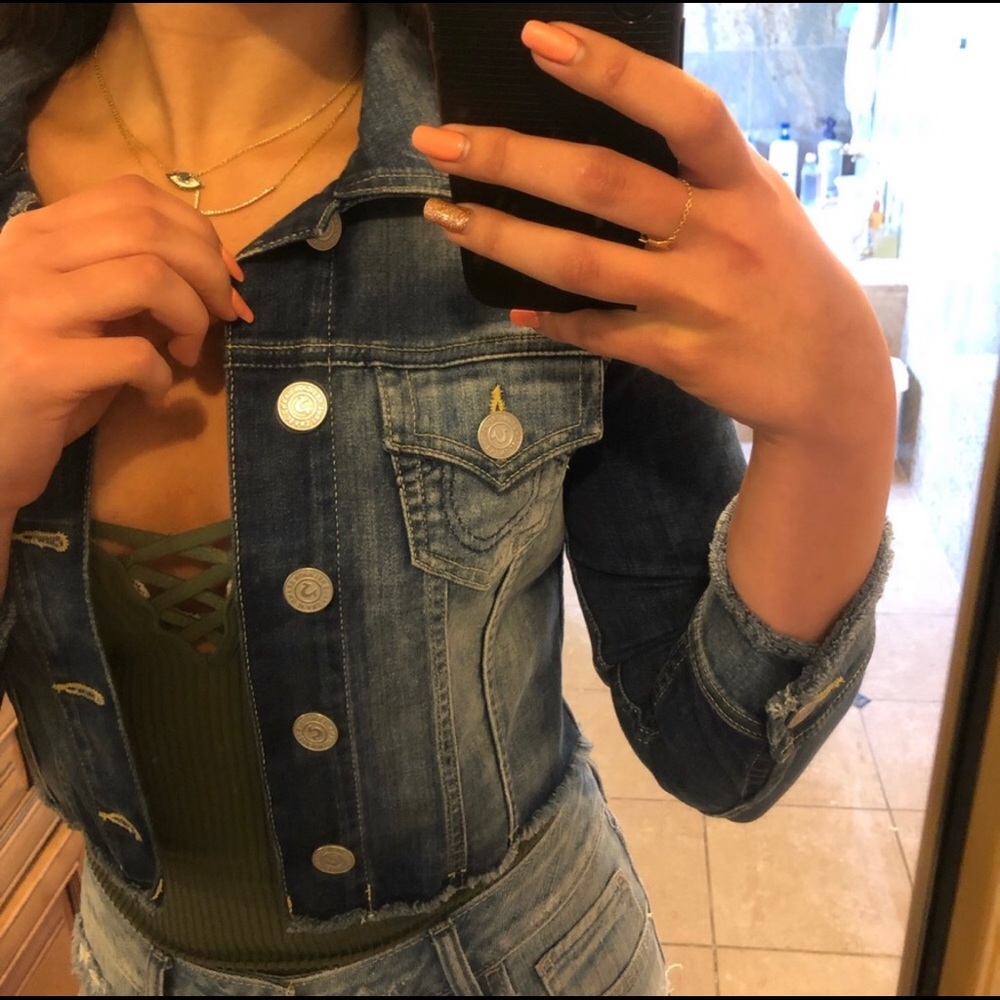 Cropped True Religion Denim Jacket